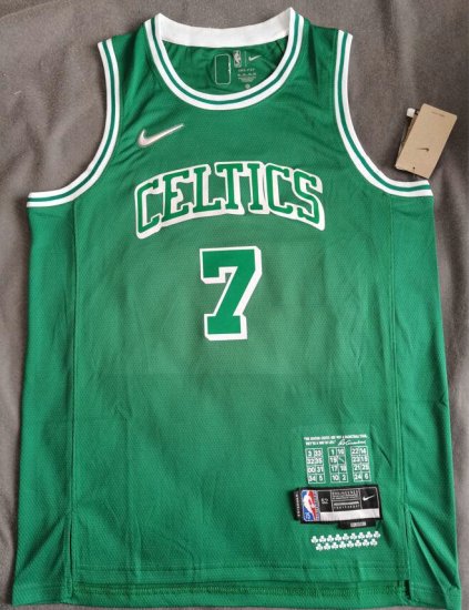 Maillot de Basket #7 Brown 75th Anniversary Diamond Vert